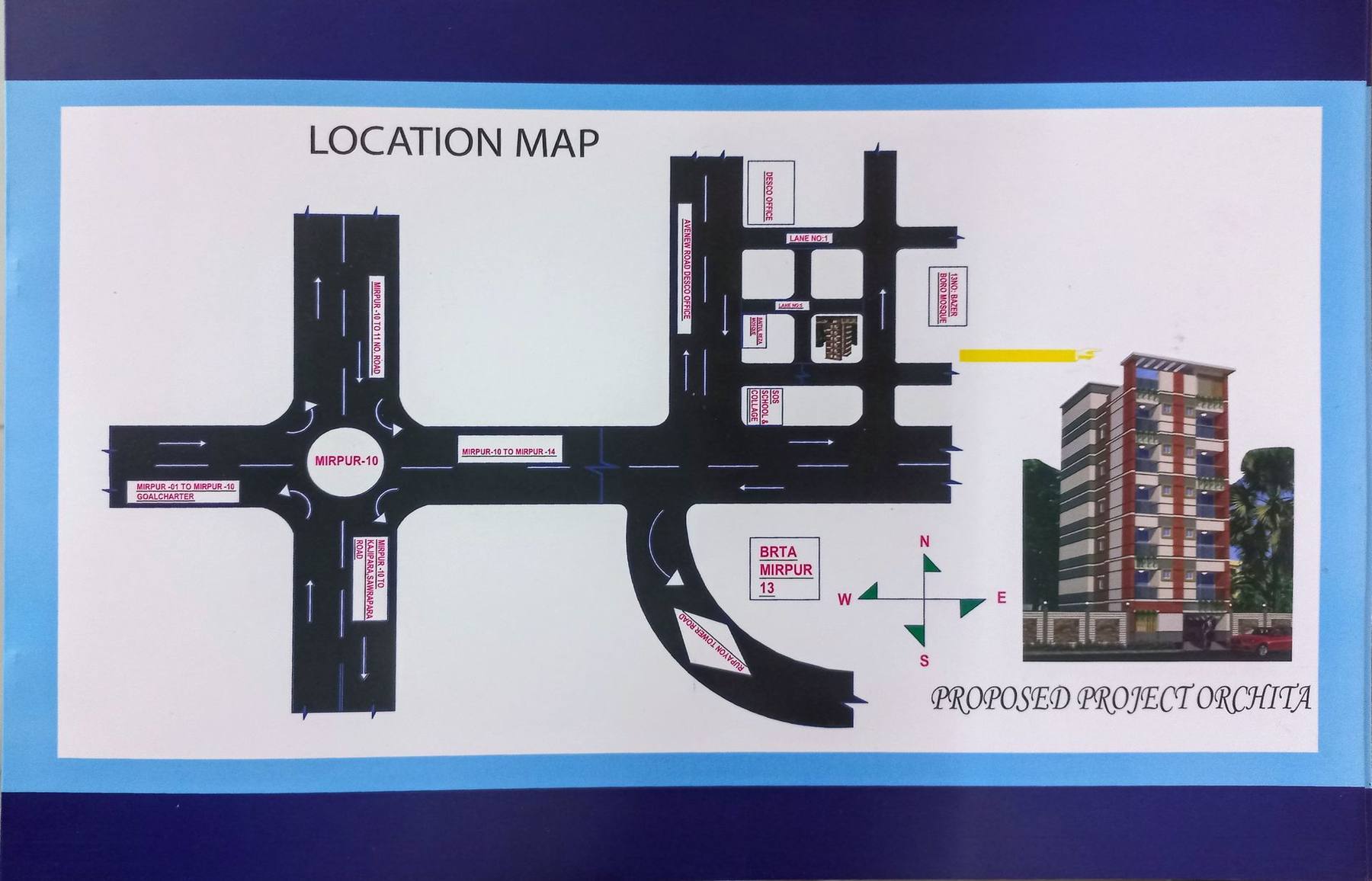 Route Direction to Radtl Orchita